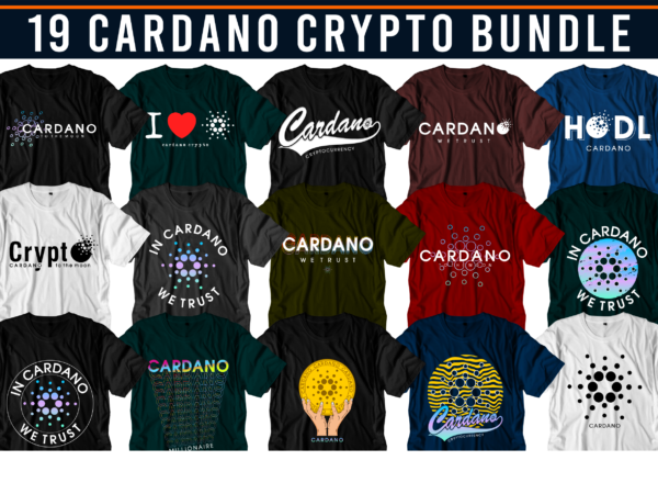 Crypto cardano t shirt design bundle svg,crypto cardano t shirt design svg graphic vector, ada cryptocurrency logo