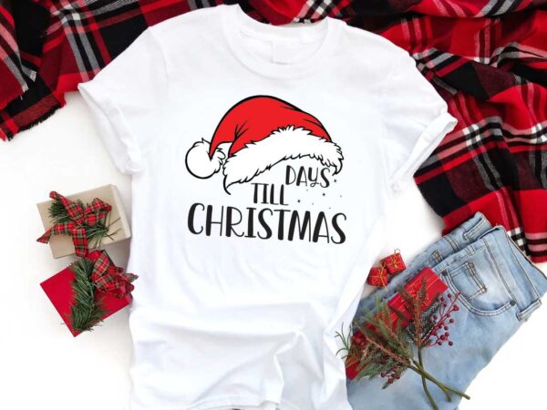 Days till christmas gift ideas diy crafts svg files for cricut, silhouette sublimation files t shirt vector illustration