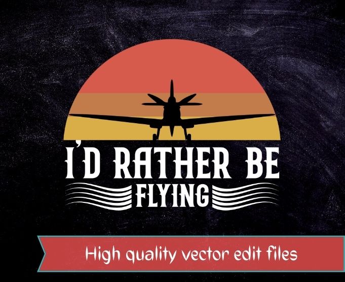 I’d rather be flying Vintage funny RC-Plane Test-Pilot Radio Control Hobby gifts T-shirt svg