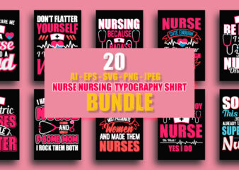 Nurse t shirt, Nursing t shirt design bundle, Nurse typographic t shirt, Nurse t shirt design vector, Nurse quotes, Nurse lettering design, Nurse typography t shirt , Bundle quotes, Bundle