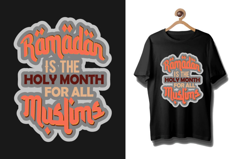 Islamic t shirt, Islamic t shirt bundle, Islamic typography t shirt, Ramadan t shirt, Ramadan t shirt design quotes, Ramadan lettering t shirt, Ramadan design bundle, Ramadan typography design, Fasting