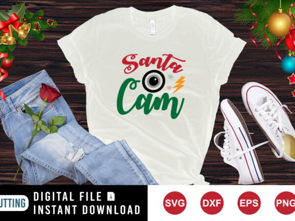 Santa cam shirt christmas cam shirt template t shirt template vector