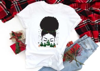 Black Girl Gift, Christmas Black Girl Vector SVG Diy Crafts Svg Files For Cricut, Silhouette Sublimation Files