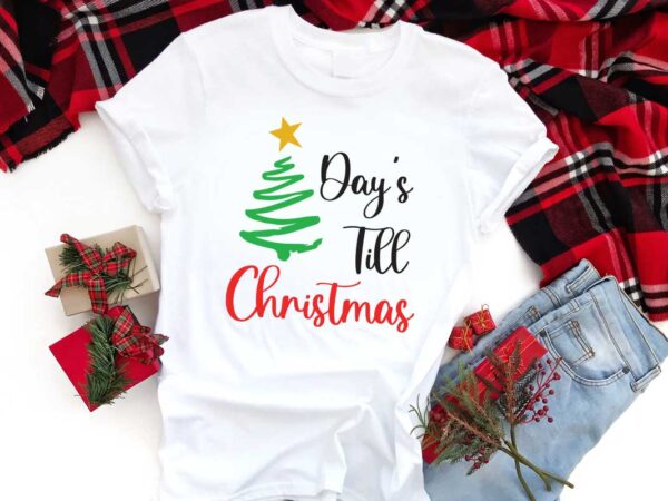 Days till christmas trees vector svg diy crafts svg files for cricut, silhouette sublimation files