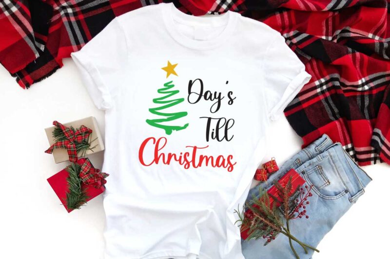 Days Till Christmas Trees Vector SVG Diy Crafts Svg Files For Cricut, Silhouette Sublimation Files