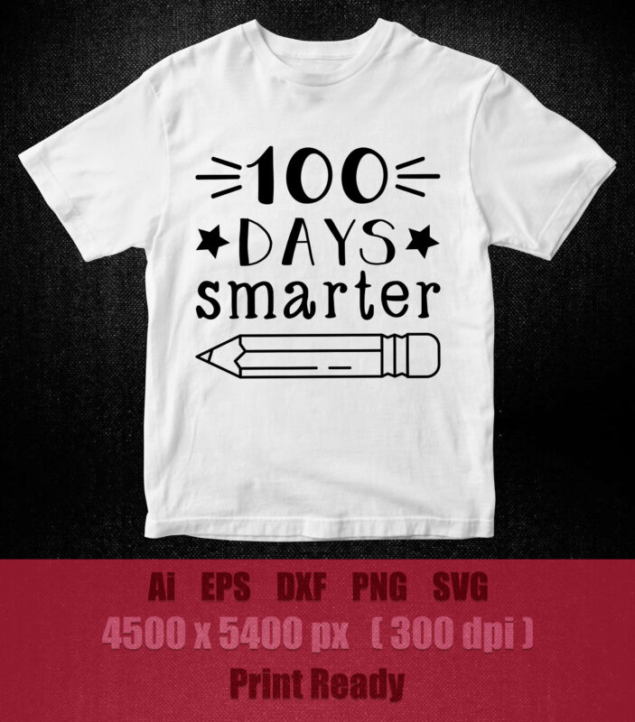 100 Days Smarter SVG 100 Hearts SVG, 100th Day of School Svg, Silhouette, Cricut, Cut File