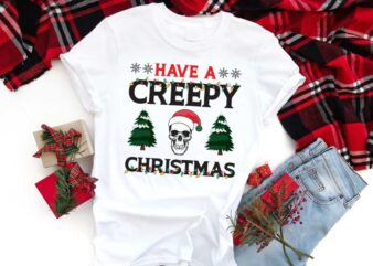 Christmas Skull Gift, Have A Creepy Christmas Diy Crafts Svg Files For Cricut, Silhouette Sublimation Files