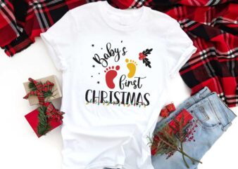 Babys 1st Christmas Shirt Idea Diy Crafts Svg Files For Cricut, Silhouette Sublimation Files