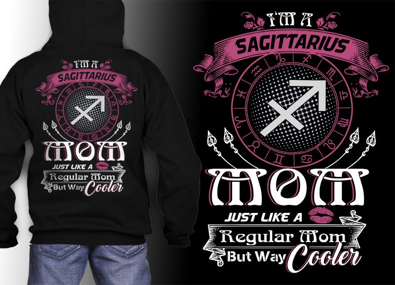 12 birthday zodiac mom bundle pink tshirt design psd file editable text and layer zodiac#7 UPDATE