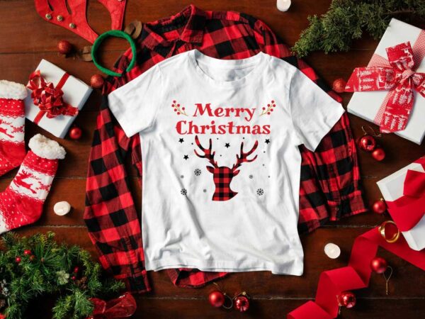 Christmas gift, merry christmas buffalo plaid reindeer head diy crafts svg files for cricut, silhouette sublimation files t shirt vector file Christmas gift, merry christmas buffalo plaid reindeer head diy crafts svg files for cricut, silhouette sublimation files t shirt vector file