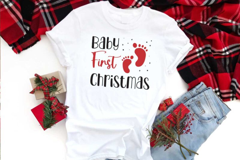 Baby 1st Christmas Silhouette SVG Diy Crafts Svg Files For Cricut, Silhouette Sublimation Files