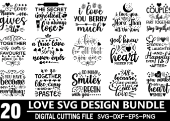 Love SVG Bundle cut file for shirt