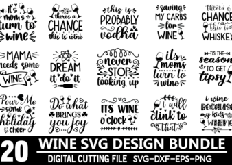 Wine SVG Bundle vector graphic