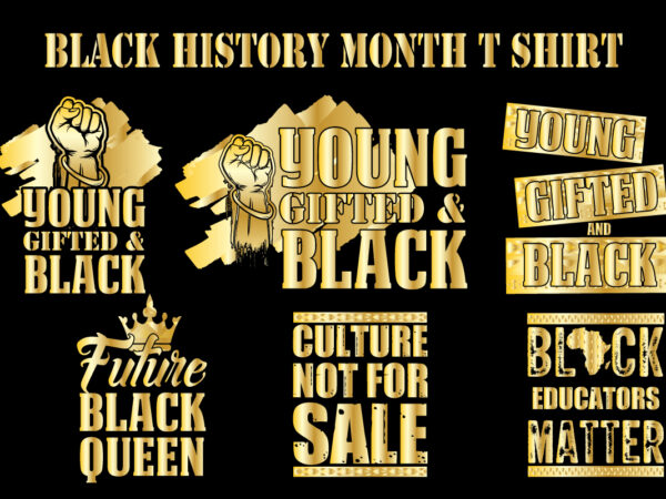 Black history month t shirt design quotes bundle