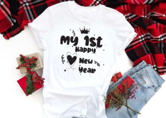 My 1st Happy New Year Gift Diy Crafts Svg Files For Cricut, Silhouette Sublimation Files