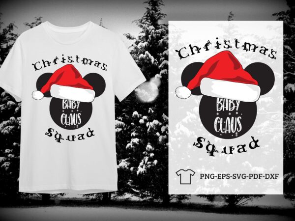 Christmas squad gift, baby claus silhouette svg diy crafts svg files for cricut, silhouette sublimation files t shirt vector file