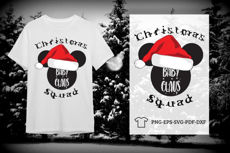 Christmas Squad Gift, Baby Claus Silhouette SVG Diy Crafts Svg Files For Cricut, Silhouette Sublimation Files