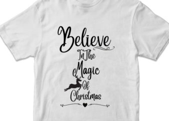 Believe in the magic of christmas , christmas vector design for download