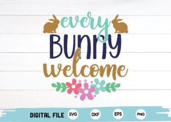 every bunny welcome vector clipart