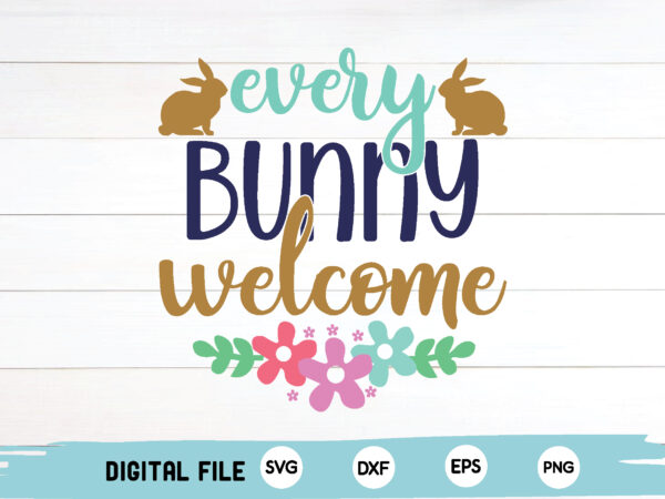 Every bunny welcome vector clipart