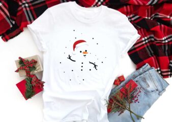 Christmas Cute Snowman Silhouette SVG Diy Crafts Svg Files For Cricut, Silhouette Sublimation Files