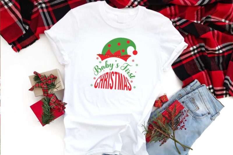 Christmas Gift, Babys 1st Christmas Elf Hat Diy Crafts Svg Files For Cricut, Silhouette Sublimation Files