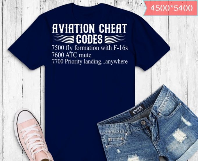 Aviation Cheat Codes Shirt, Aviation Tee, Pilot Tee T-Shirt design svg