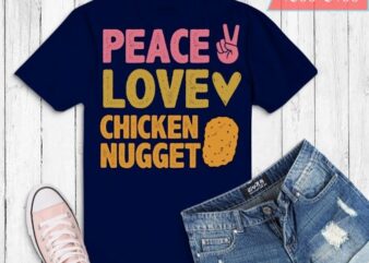 Vintage peace-love chicken nugget Oktoberfest T-shirt design svg
