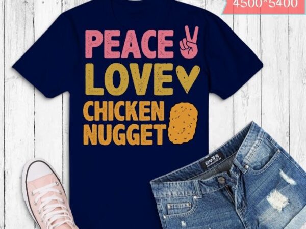 Vintage peace-love chicken nugget oktoberfest t-shirt design svg