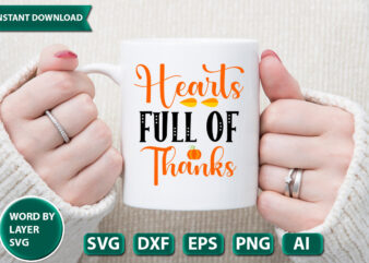 hearts full of thanks SVG Vector for t-shirt