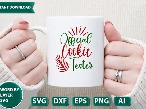 Official cookie tester svg vector for t-shirt