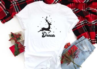 Christmas Dancer Reindeer Gift Diy Crafts Svg Files For Cricut, Silhouette Sublimation Files t shirt vector file