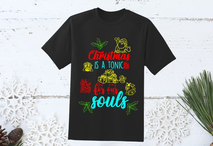 Christmas quote 2 black tshirt