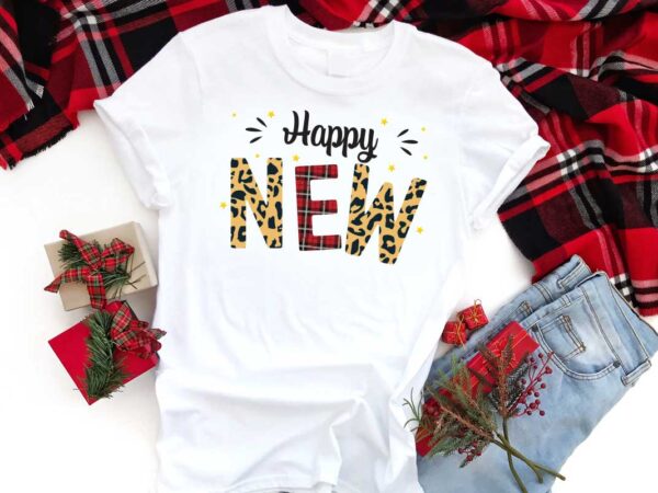 Happy new year gift diy crafts svg files for cricut, silhouette sublimation files graphic t shirt