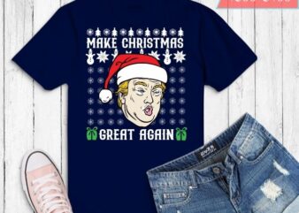 Funny Trump 2024 Make Christmas Great Again Ugly Sweater T-Shirt design svg