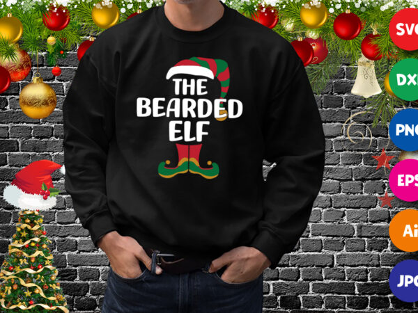 The bearded elf t-shirt, elf sweatshirt print template