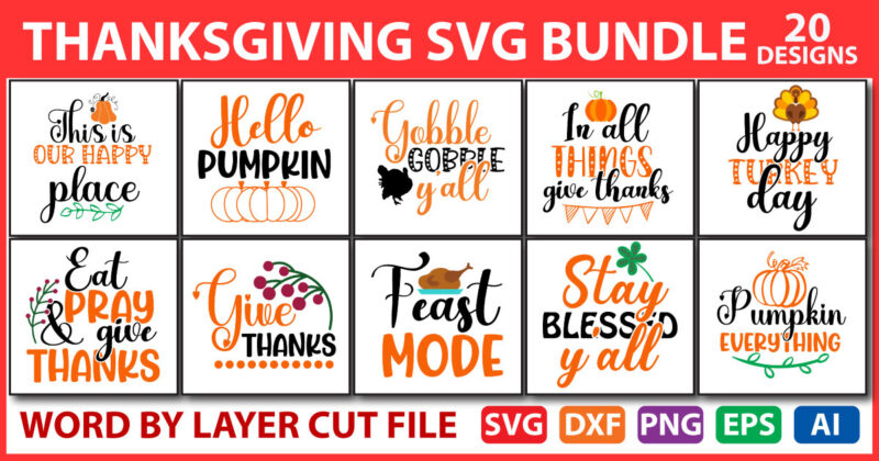 Thanksgiving SVG Bundle vol.7