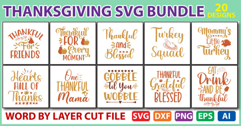 Thanksgiving SVG Bundle vol.8