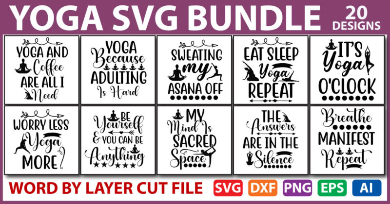 Yoga SVG Bundle vol.2