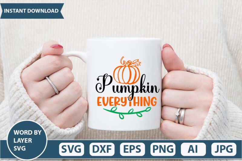 Pumpkin everything svg vector