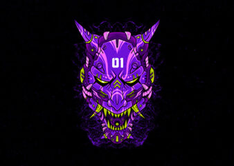 oni mask 01 t shirt design online