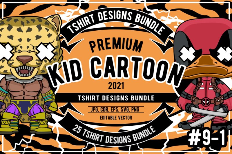 25 kid cartoon tshirt designs bundle #9_1