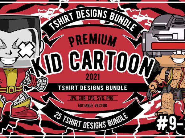 25 kid cartoon tshirt designs bundle #9_2