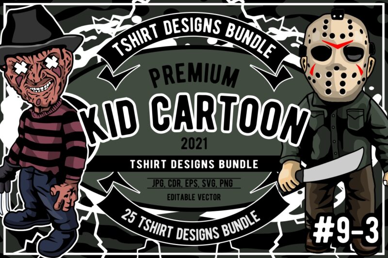 t-shirt vector 25 kid cartoon tshirt designs bundle #9_3