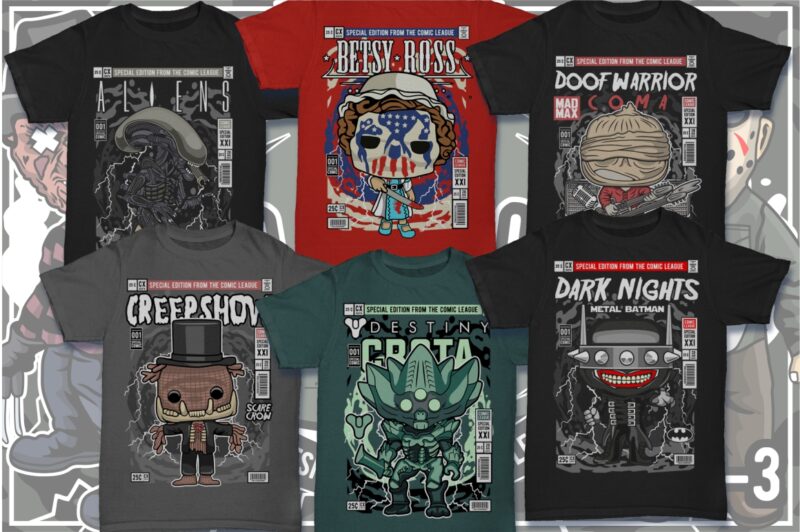 t-shirt vector 25 kid cartoon tshirt designs bundle #9_3