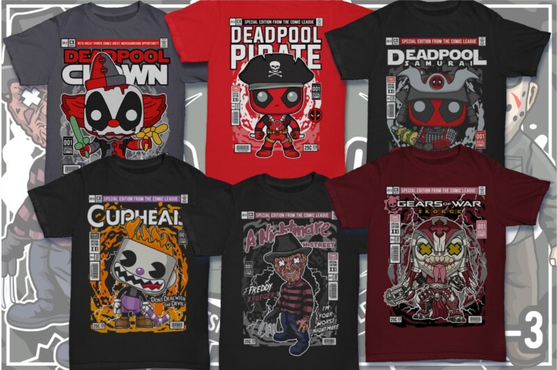 t-shirt vector 25 kid cartoon tshirt designs bundle #9_3