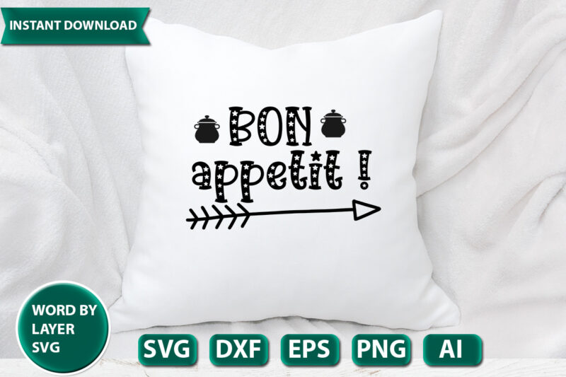 Bon Appetit ! SVG Vector for t-shirt