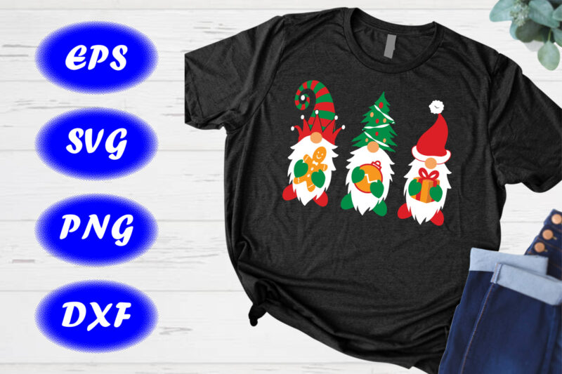 Christmas gnome t-shirt gnome shirt Christmas tree gnome Christmas hat gnome shirt template