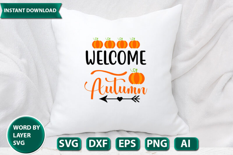 welcome autumn SVG Vector for t-shirt