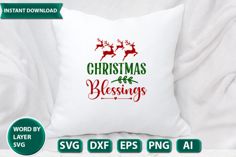 christmas blessings SVG Vector for t-shirt